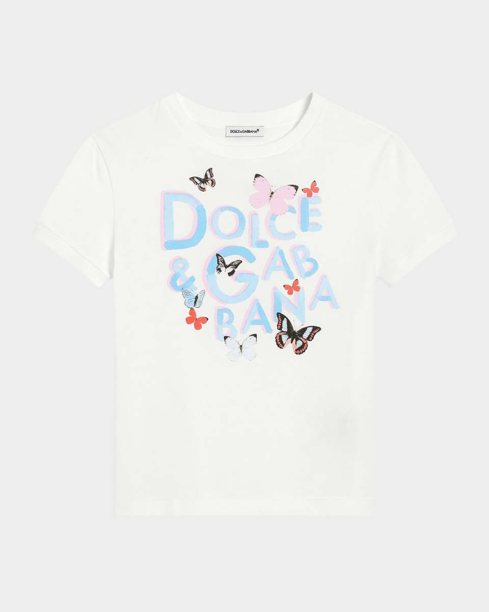 Girl's Butterfly Graphic Logo-Print T-Shirt, Size 4-6